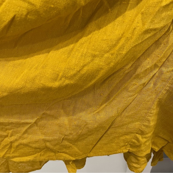 Free People Mustard Yellow Sundown Wrap Maxi Skirt L - Picture 5 of 9